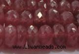 CRZ1104 15.5 inches 5*8mm faceted rondelle AAA+ grade ruby beads