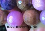 CRZ1134 15.5 inches 12mm faceted round ruby sapphire beads