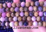 CRZ1144 15.5 inches 10mm faceted round ruby sapphire beads