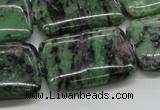 CRZ19 15.5 inches 22*30mm rectangle ruby zoisite gemstone beads