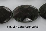 CRZ228 15.5 inches 20*30mm faceted oval ruby zoisite gemstone beads