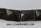 CRZ245 15.5 inches 15*20mm faceted rectangle ruby zoisite gemstone beads