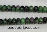 CRZ460 15.5 inches 5*8mm rondelle ruby zoisite gemstone beads