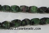 CRZ465 15.5 inches 7*10mm faceted nuggets ruby zoisite gemstone beads