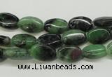 CRZ60 15.5 inches 8*12mm oval ruby zoisite gemstone beads