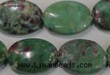 CRZ617 15.5 inches 18*25mm oval New ruby zoisite gemstone beads