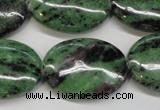 CRZ63 15.5 inches 22*30mm oval ruby zoisite gemstone beads