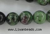 CRZ723 15.5 inches 10mm round ruby zoisite gemstone beads