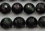 CRZ743 15.5 inches 15mm faceted round ruby zoisite gemstone beads