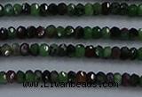 CRZ750 15.5 inches 2*2.5mm faceted rondelle ruby zoisite beads