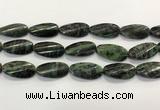 CRZ797 15.5 inches 15*30mm twisted oval ruby zoisite gemstone beads