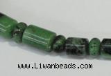 CRZ83 2*4mm – 6*10mm rondelle & 4*6mm – 10*11mm tube ruby zoisite beads