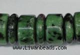 CRZ84 15.5 inches 5*16mm & 10*16mm rondelle ruby zoisite gemstone beads