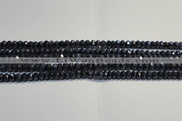 CRZ972 15.5 inches 4*6mm faceted rondelle A- grade sapphire beads