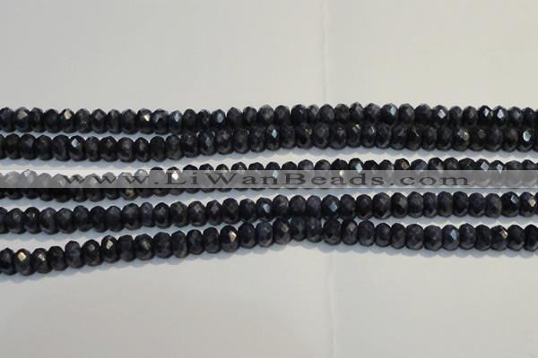 CRZ976 15.5 inches 4*6mm faceted rondelle A grade sapphire beads