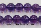 CSA06 15.5 inches 12mm round synthetic amethyst beads wholesale