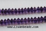 CSA07 15.5 inches 4*8mm rondelle synthetic amethyst beads wholesale