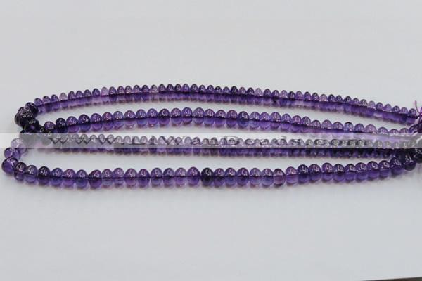 CSA08 15.5 inches 5*8mm rondelle synthetic amethyst beads wholesale