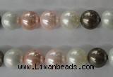 CSB1065 15.5 inches 10mm round mixed color shell pearl beads