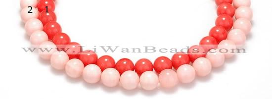 CSB11 16 inches 8mm round shell pearl beads Wholesale