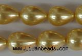 CSB113 15.5 inches 15*19mm teardrop shell pearl beads wholesale