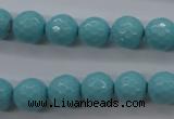 CSB1176 15.5 inches 12mm faceted round shell pearl beads