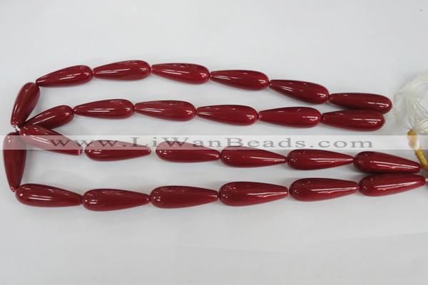 CSB119 15.5 inches 10*30mm teardrop shell pearl beads wholesale