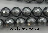 CSB1202 15.5 inches 12mm faceted round shell pearl beads