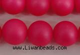 CSB1304 15.5 inches 12mm matte round shell pearl beads wholesale