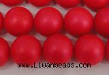 CSB1306 15.5 inches 6mm matte round shell pearl beads wholesale