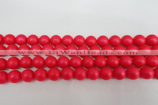 CSB1307 15.5 inches 8mm matte round shell pearl beads wholesale