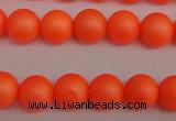 CSB1310 15.5 inches 4mm matte round shell pearl beads wholesale