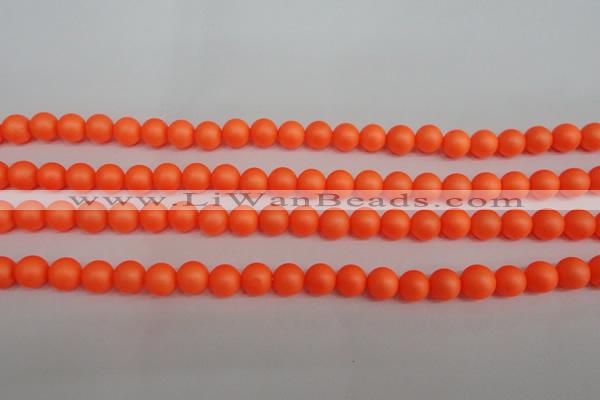 CSB1310 15.5 inches 4mm matte round shell pearl beads wholesale