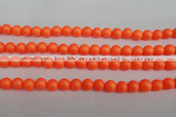 CSB1311 15.5 inches 6mm matte round shell pearl beads wholesale