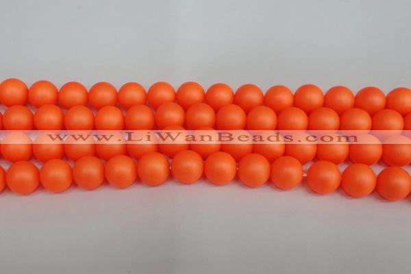 CSB1313 15.5 inches 10mm matte round shell pearl beads wholesale