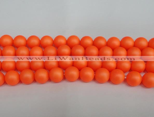 CSB1314 15.5 inches 12mm matte round shell pearl beads wholesale