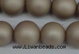 CSB1324 15.5 inches 12mm matte round shell pearl beads wholesale