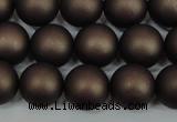 CSB1332 15.5 inches 8mm matte round shell pearl beads wholesale