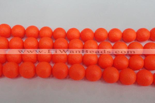 CSB1344 15.5 inches 12mm matte round shell pearl beads wholesale