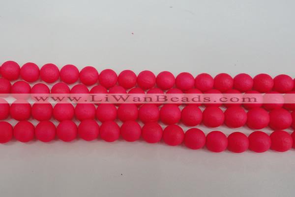 CSB1345 15.5 inches 4mm matte round shell pearl beads wholesale