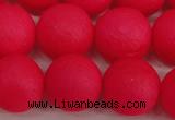 CSB1347 15.5 inches 8mm matte round shell pearl beads wholesale