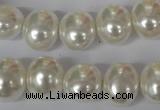 CSB135 15.5 inches 12*15mm – 13*16mm oval shell pearl beads