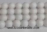 CSB1350 15.5 inches 4mm matte round shell pearl beads wholesale