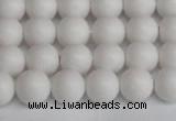 CSB1351 15.5 inches 6mm matte round shell pearl beads wholesale