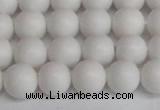 CSB1352 15.5 inches 8mm matte round shell pearl beads wholesale