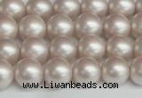 CSB1357 15.5 inches 8mm matte round shell pearl beads wholesale