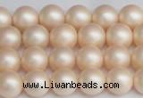 CSB1362 15.5 inches 8mm matte round shell pearl beads wholesale