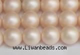 CSB1364 15.5 inches 12mm matte round shell pearl beads wholesale