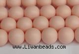 CSB1367 15.5 inches 8mm matte round shell pearl beads wholesale