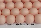 CSB1368 15.5 inches 10mm matte round shell pearl beads wholesale